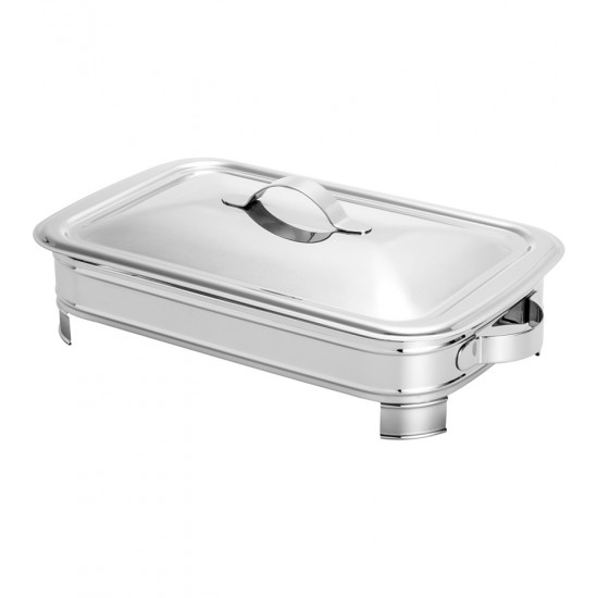 Suporte 34x21cm Veneza Aço Inox Com Tampa e Refratário